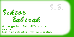 viktor babirak business card